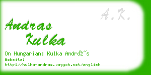 andras kulka business card